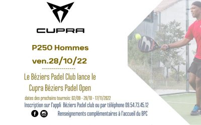 Cupra Béziers Padel Tour 2022